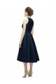 Sleeveless Dark Navy A-Line Halter Neck High Low Bridesmaid Dress Lincoln