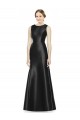 Sleeveless Black Keyhole Back Mermaid High Neck Bridesmaid Dress Lincoln