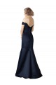 Cap Sleeves Dark Navy Mermaid Off the Shoulder Prom Dress / Bridesmaid Dress Lincoln