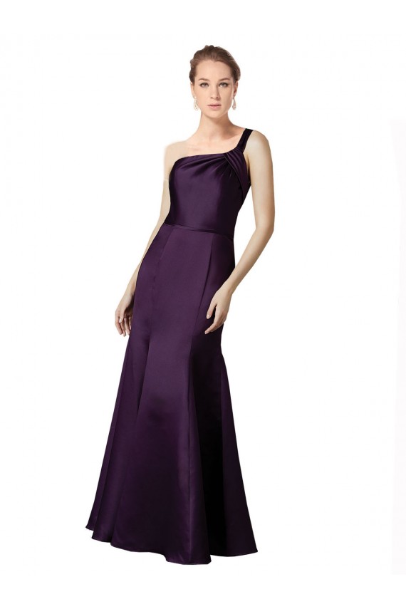Sleeveless Grape Mermaid One Shoulder Prom Dress / Bridesmaid Dress Lincoln