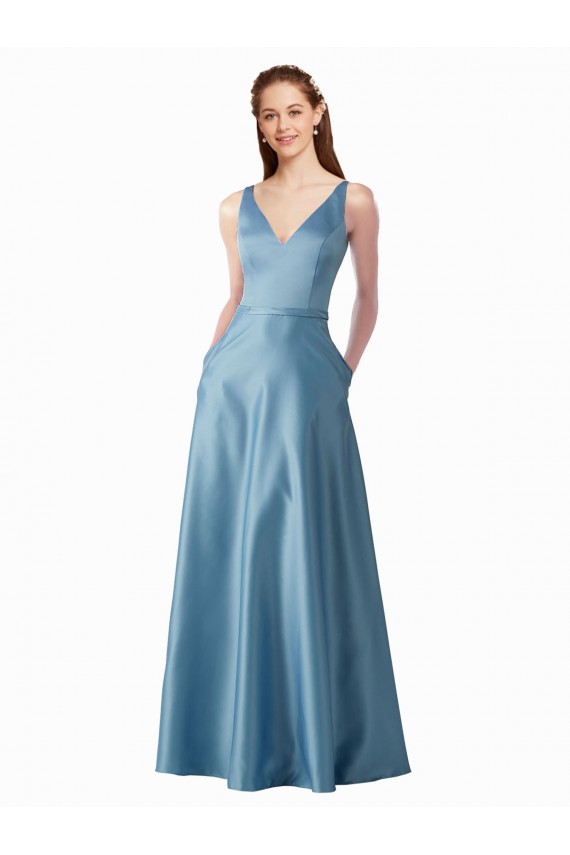 Sleeveless A-Line High Neck Black Tie Prom Dress / Bridesmaid Dress Lincoln