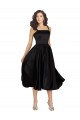 Sleeveless Black A-Line Square Neck Prom Dress / Bridesmaid Dress Lincoln
