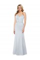 Sleeveless Light Sky Blue Low Back Sheath Strapless Formal Evening Gown / Prom Dress / Bridesmaid Dress Lincoln
