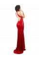 Sleeveless Red Open Back Mermaid Halter Neck Formal Evening Gown / Prom Dress / Bridesmaid Dress Lincoln