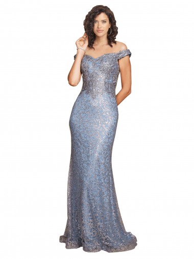 Sleeveless Mermaid Off the Shoulder Formal Evening Gown / Prom Dress / Bridesmaid Dress Lincoln