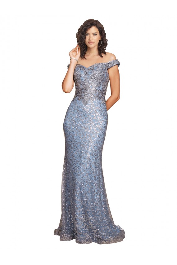 Sleeveless Mermaid Off the Shoulder Formal Evening Gown / Prom Dress / Bridesmaid Dress Lincoln