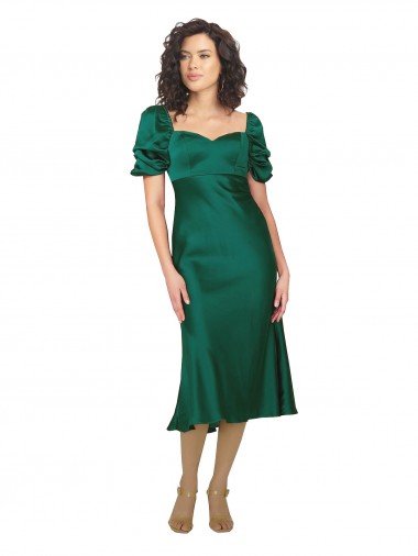 Short Sleeves Hunter Low Back A-Line Sweetheart Formal Evening Gown / Prom Dress / Bridesmaid Dress Lincoln