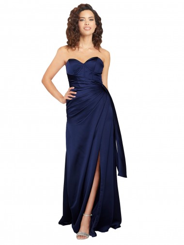 Sleeveless Sapphire A-Line Sweetheart Formal Evening Gown / Prom Dress / Bridesmaid Dress Lincoln