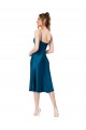 Sleeveless Peacock Blue Low Back A-Line V-Neck Prom Dress / Bridesmaid Dress Lincoln