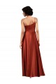 Sleeveless Burnt Orange A-Line One Shoulder Black Tie Evening Gown / Prom Dress / Bridesmaid Dress Lincoln