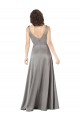 Sleeveless Pearl Grey A-Line V-Neck Formal Evening Gown / Prom Dress / Bridesmaid Dress Lincoln