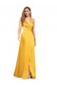 Sleeveless Open Back A-Line V-Neck Formal Dress / Bridesmaid Dress Lincoln
