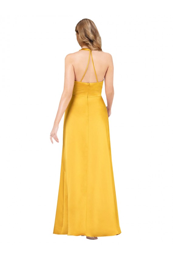Sleeveless Open Back A-Line V-Neck Formal Dress / Bridesmaid Dress Lincoln