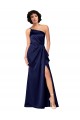 Sleeveless Sapphire A-Line One Shoulder Black Tie Evening Gown / Prom Dress / Bridesmaid Dress Lincoln