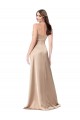 Sleeveless Champagne Pink Low Back A-Line Spaghetti Straps Formal Evening Gown / Prom Dress / Bridesmaid Dress Lincoln