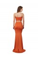 Sleeveless Orange Mermaid Strapless Formal Evening Gown / Prom Dress / Bridesmaid Dress Lincoln