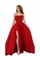 Sleeveless Red Criss Cross Open Back A-Line Spaghetti Straps Semi Formal Evening Dress / Prom Dress / Bridesmaid Dress Lincoln