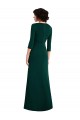 Long Sleeves Dark Green V-Back Trumpet V-Neck Formal Evening Gown / Prom Dress / Bridesmaid Dress Lincoln