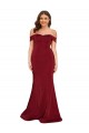 Sleeveless Burgundy Mermaid Off the Shoulder Formal Plus Size Evening Gown / Prom Dress / Bridesmaid Dress Lincoln