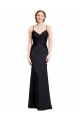 Sleeveless Black Low Back Mermaid Spaghetti Straps Prom Dress / Bridesmaid Dress Lincoln
