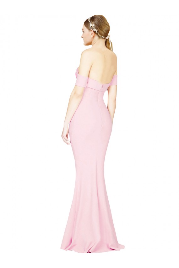 Sleeveless Pink Low Back A-Line Strapless Formal Evening Gown / Prom Dress / Bridesmaid Dress Lincoln