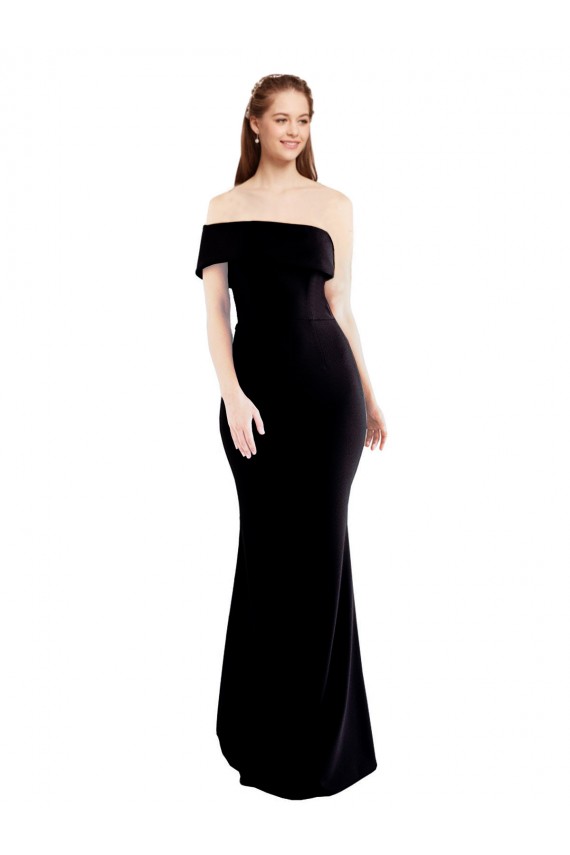 Sleeveless Black Keyhole Back Mermaid One Shoulder Formal Evening Gown / Prom Dress / Bridesmaid Dress Lincoln