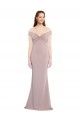 Sleeveless Dusty Pink Keyhole Back Mermaid Off the Shoulder Formal Evening Gown / Prom Dress / Bridesmaid Dress Lincoln