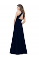 Sleeveless Dusty Pink Keyhole Back A-Line Jewel Neck Prom Dress / Bridesmaid Dress Lincoln