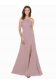 Sleeveless Dusty Pink Keyhole Back A-Line Jewel Neck Prom Dress / Bridesmaid Dress Lincoln