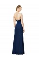 Sleeveless Black Low Back Sheath Strapless Formal Dress / Bridesmaid Dress Lincoln