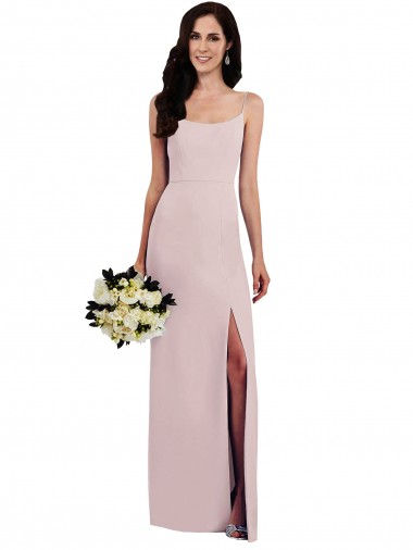 Sleeveless V-Back Trumpet Spaghetti Straps Formal Evening Gown / Prom Dress / Bridesmaid Dress Lincoln