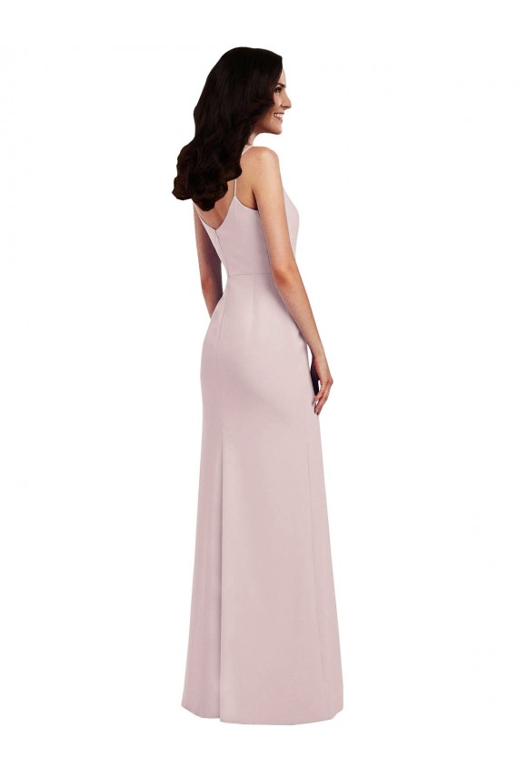 Sleeveless V-Back Trumpet Spaghetti Straps Formal Evening Gown / Prom Dress / Bridesmaid Dress Lincoln