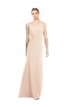 Sleeveless Nude Open Back Trumpet Bateau Neck Semi Formal Evening Dress / Prom Dress / Bridesmaid Dress Lincoln