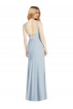 Sleeveless Light Sky Blue Backless Trumpet Halter Neck Formal Evening Gown / Bridesmaid Dress Lincoln