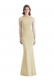 Sleeveless Champagne Criss Cross Open Back Trumpet Bateau Neck Semi Formal Evening Dress / Prom Dress / Bridesmaid Dress Lincoln