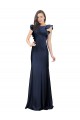 Sleeveless Dark Navy Keyhole Back Mermaid Bateau Neck Prom Dress / Bridesmaid Dress Lincoln