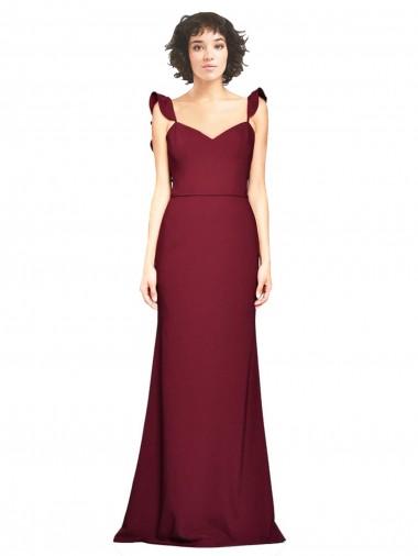 Sleeveless Burgundy Mermaid Strapless Prom Dress / Bridesmaid Dress Lincoln