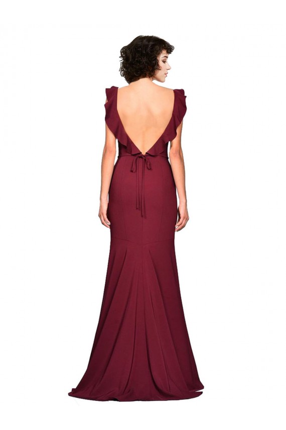 Sleeveless Burgundy Mermaid Strapless Prom Dress / Bridesmaid Dress Lincoln