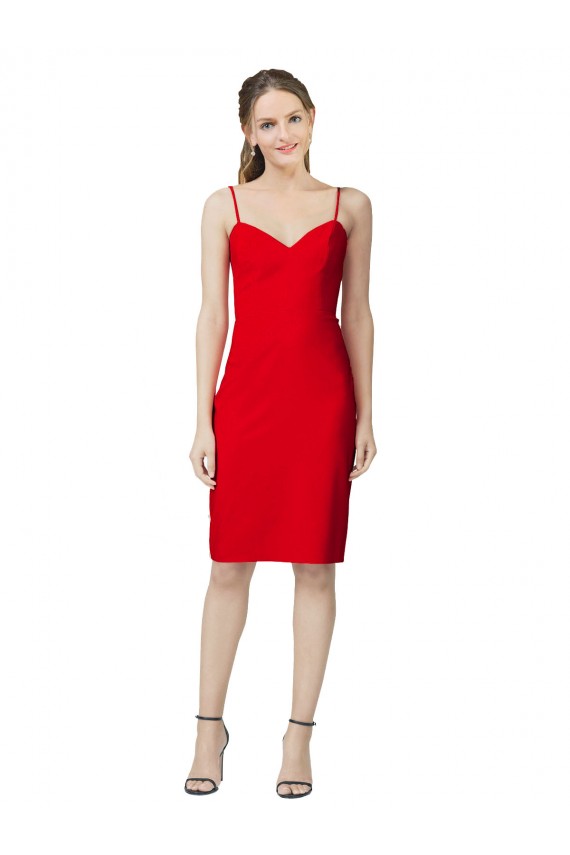 Sleeveless Red Sheath Sweetheart Formal Evening Gown / Prom Dress / Bridesmaid Dress Lincoln