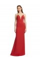 Sleeveless Red Open Back Mermaid Spaghetti Straps Formal Evening Gown / Prom Dress / Bridesmaid Dress Lincoln