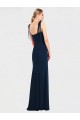 Sleeveless Dark Navy Low Back Trumpet Spaghetti Straps Semi Formal Evening Dress / Prom Dress / Bridesmaid Dress Lincoln