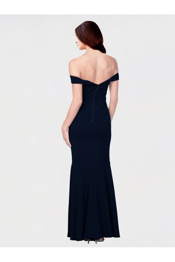 Sleeveless Ivory Low Back Mermaid Off the Shoulder Formal Dress / Bridesmaid Dress Lincoln