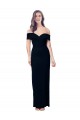 Sleeveless Black Mermaid Off the Shoulder Formal Dress / Bridesmaid Dress Lincoln