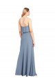 Sleeveless Smoke Blue Sheath High Neck Formal Dress / Bridesmaid Dress Lincoln