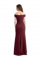 Sleeveless Burgundy Gold Sheath Off the Shoulder Prom Dress / Bridesmaid Dress Lincoln