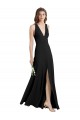 Sleeveless Black Sheath Halter Neck Formal Evening Gown / Prom Dress / Bridesmaid Dress Lincoln