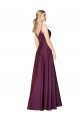 Sleeveless Wild Berry V-Back A-Line Spaghetti Straps Formal Evening Gown / Prom Dress / Bridesmaid Dress Lincoln