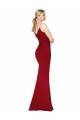 Sleeveless Burgundy V-Back Mermaid High Neck Formal Evening Gown / Prom Dress / Bridesmaid Dress Lincoln