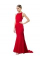 Sleeveless Red Open Back Mermaid Halter Neck Formal Evening Gown / Bridesmaid Dress Lincoln