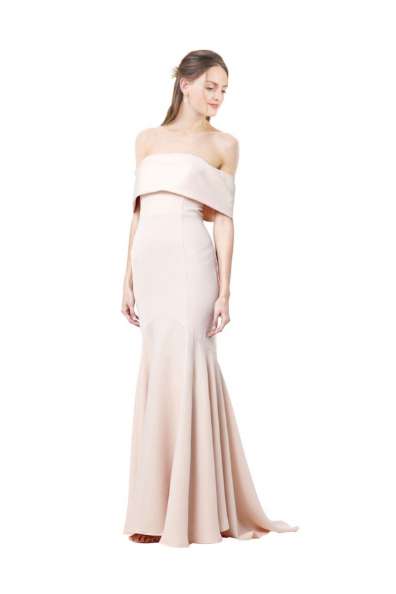 Sleeveless Nude Mermaid Off the Shoulder Formal Evening Gown / Prom Dress / Bridesmaid Dress Lincoln
